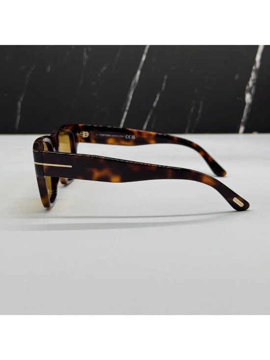 NEW TOM FORD CAINE-02 TF1280 53E HAVANA/YELLOW WOMEN SQUARE SUNGLASSES FT1280/S main image 7